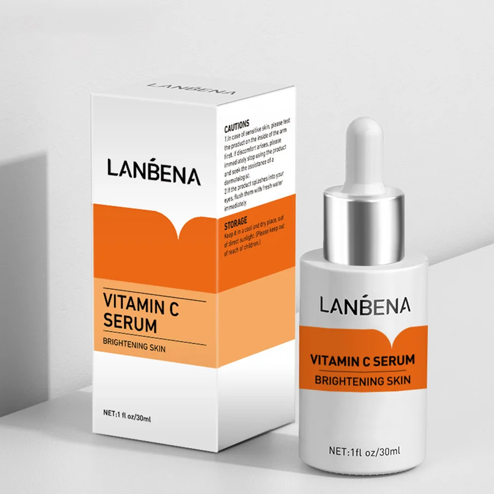 

free shipping LANBENA VC serum shrinks pores moisturizes whitens and moisturizes skin dullness hot sale
