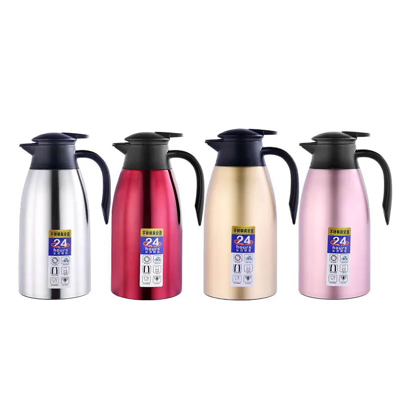 

High-quatity 304 stainless steel insulated vacuum tea coffee pot 1.5/2.0Ldouble wall thermos flasks