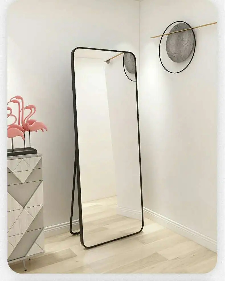 

designs bracket angle adjustable rectangle metal full length decorative dressing bedroom standing floor mirror miroir