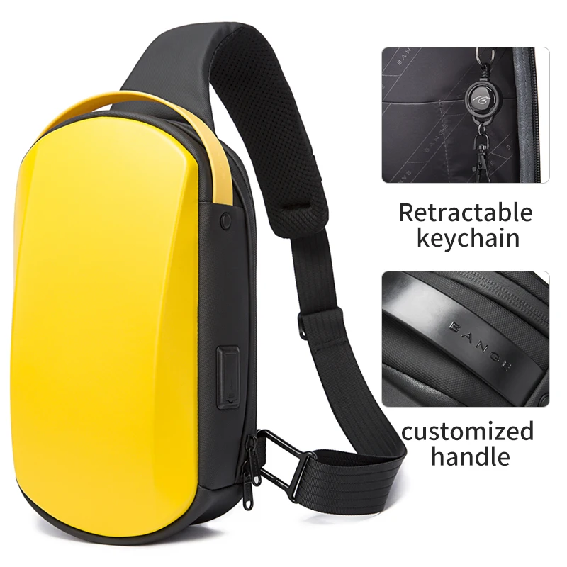 

bange new design factory wholesale unisex usb travel outdoor waterproof portable men small shoulder crossbody sling bag, Black/grey/blue/red/yellow or any color you want
