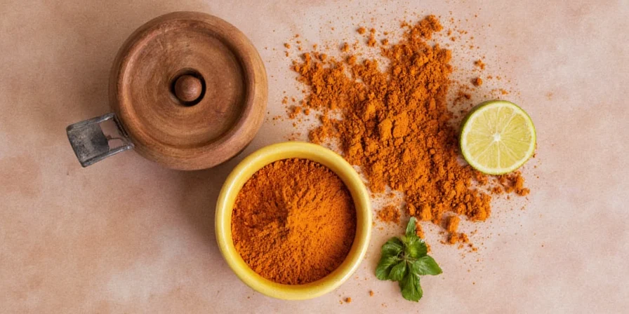 Spices Laid Out Neatly for Grinding