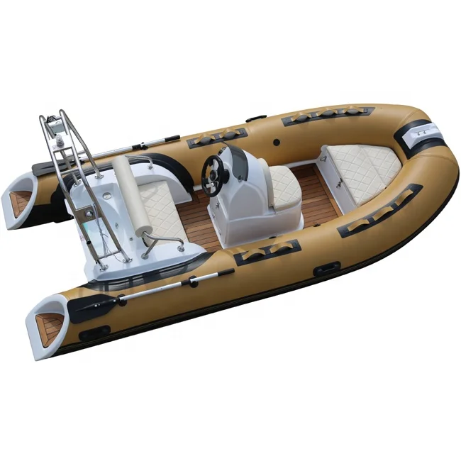 

CE Haohai RIB390 12.8ft Fiberglass Inflatable Rowing Boat High Speed Fishing Boats, Optional