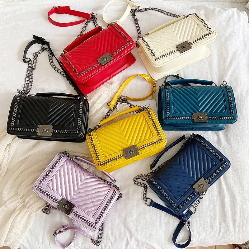 

Wholesale Fashion Lady Must-Have PU Leather Women Hand Bag Shoulder Messenger Designer Handbags Famous Brands, Dark blue,blue,yellow,black,red,purple,creamy white