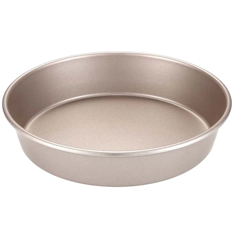 

CHEFMADE 9Inch Carbon Steel Non-Stick Deep Dish Bakeware Round Cake Pan for Oven Baking, Champagne gold