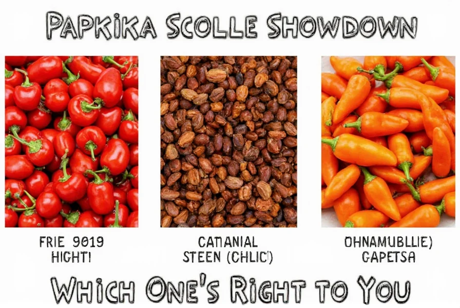 Cooking paprika in pan with oil
