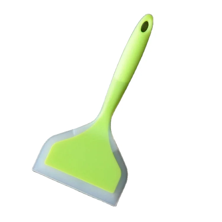 

Japanese Style Egg Burnt Silicone Shovel Cooking Tool Wide Silicone Spatula, Pink, orange, green