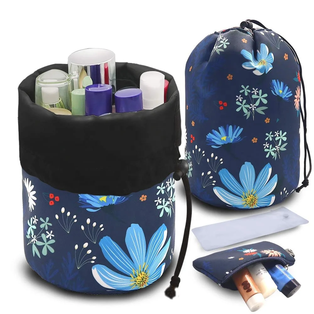 

Cosmetic Bag Portable Makeup Pouch Printed Travel Drawstring Toiletry Bag, Customized color