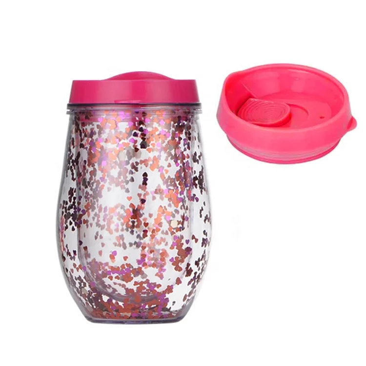 

Customized Logo Acceptable Gold Plastic Wine Cup Tumbler Wholesale, Pms