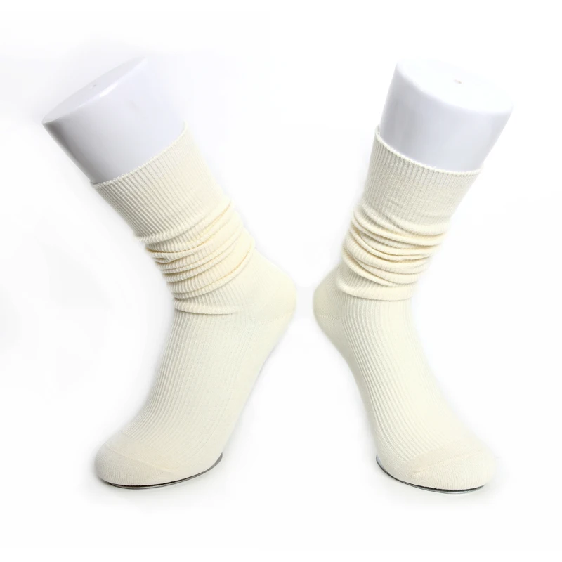 

HEPOLILO Custom White Slouch Socks Anti-Cut Socks Slouch