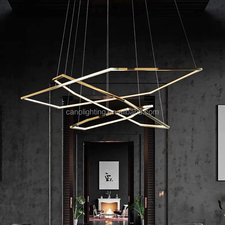 ETL cETL Ring Hoop Circular Shape Customized Size Italian Modern LED Chandelier Pendant Lamp for Contemporary Living Space