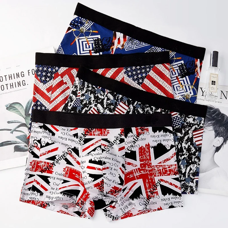 

No logo colorful printing sexy polyester men boxer briefs man underwear