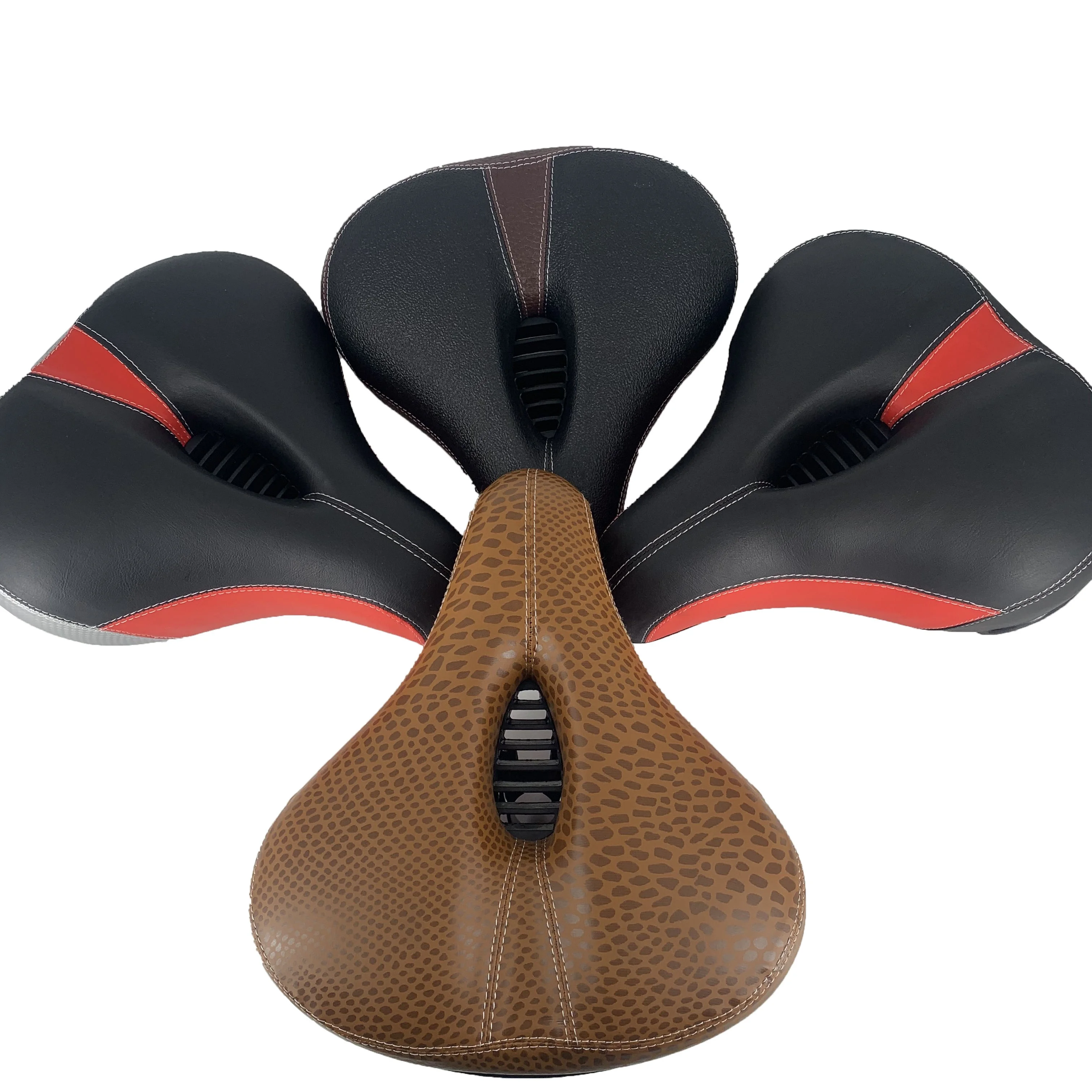 

XIN SIBO Explosive High-Quality Leather Shock-Absorbent Breathable Wear-Resistant Universal Bicycles Suit For Long-Term Riding, Black
