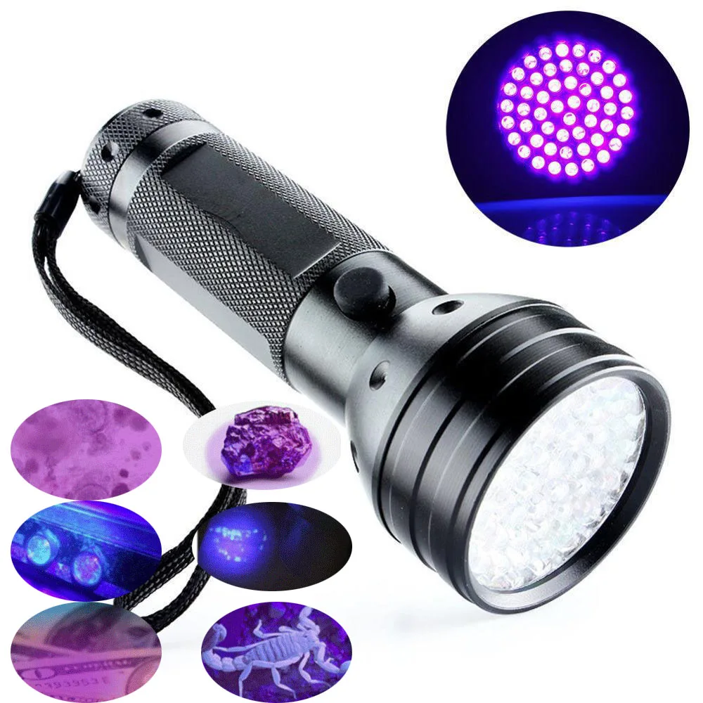 OEM Aluminum Ultraviolet Torch Lights Outdoor Waterproof 9 12 21 51 100 LED UV Flashlight