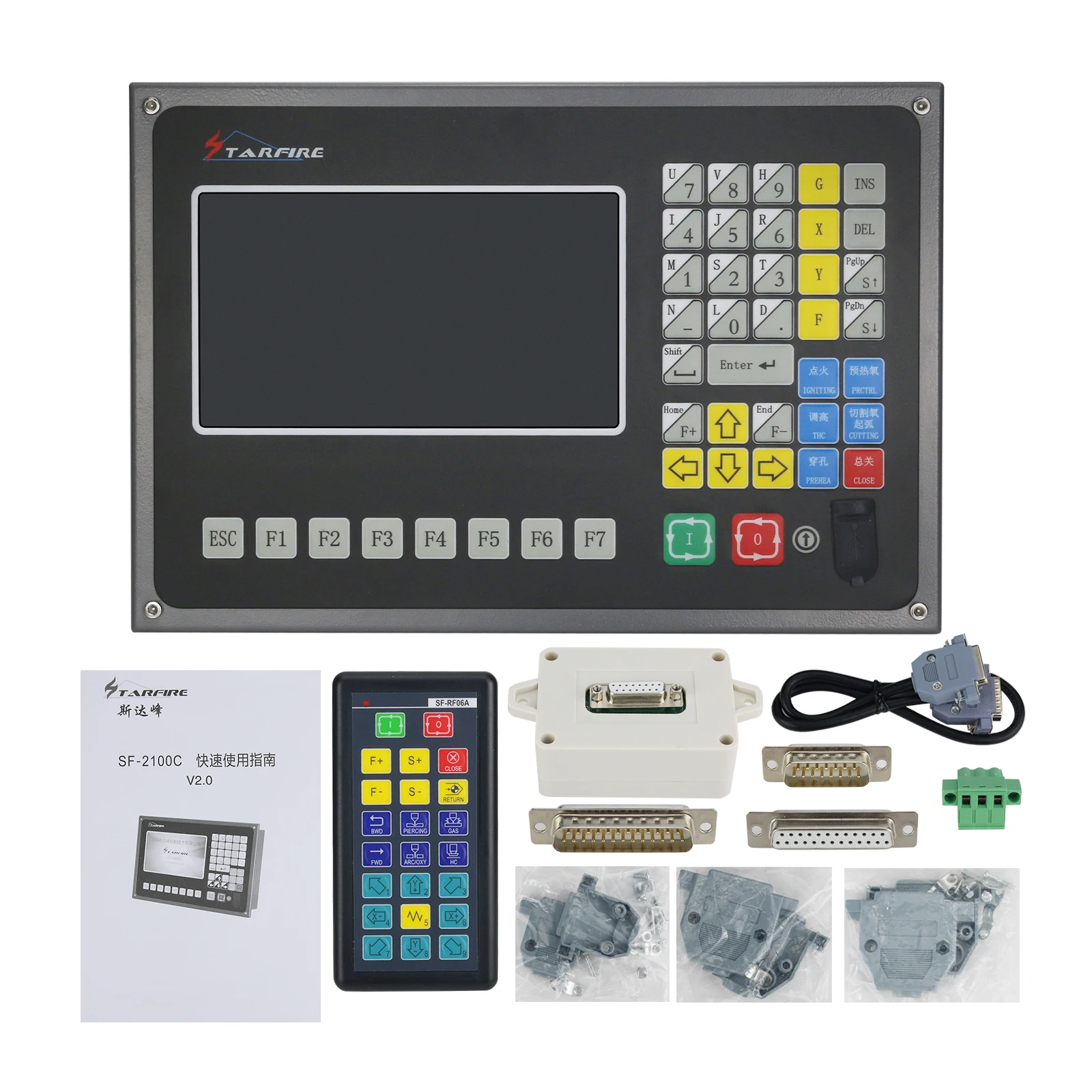 

STARFIRE 2100C CNC Control System & RF06A Remote CNC Controller for Flame Plasma Laser Cutting Machines