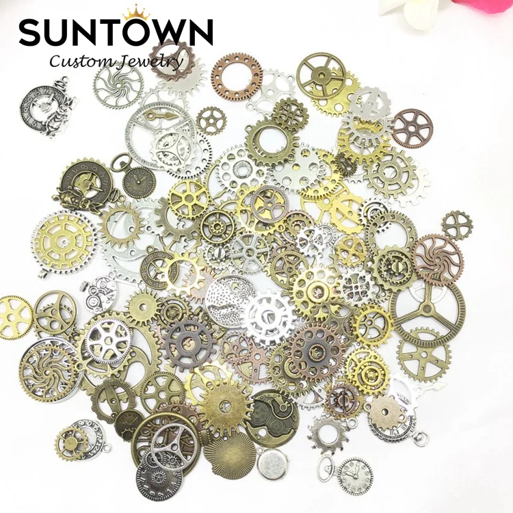 

2020 Premium Retro Punk Mechanical Gears Jewelry Charms for Jewelry Making Suntown