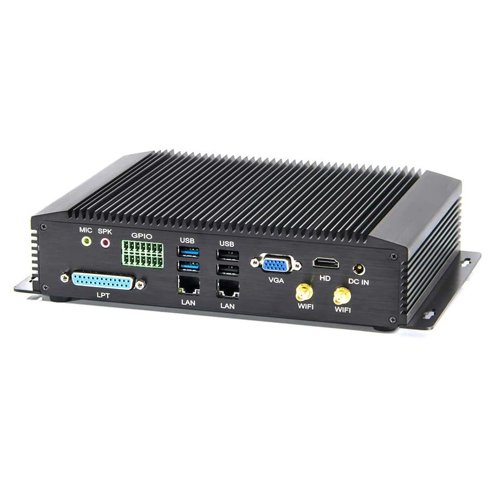 

Industrial Mini PC core i5 8250U i7 8550U with 6COM RS232 RS422 RS485 HD-MI VGA GPIO LPT PS2 ports