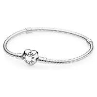 

Moments Heart Clasp Snake Chain Charm Bracelet