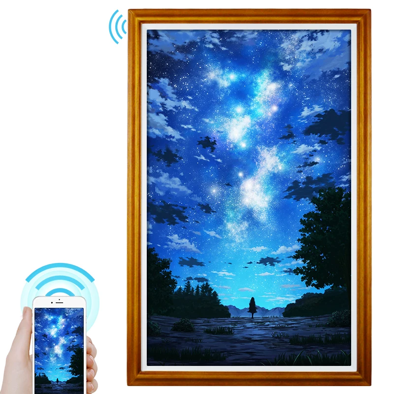 

Usingwin anti-glare personalized matte wall display digital photo frame smart art frame with cloud storage