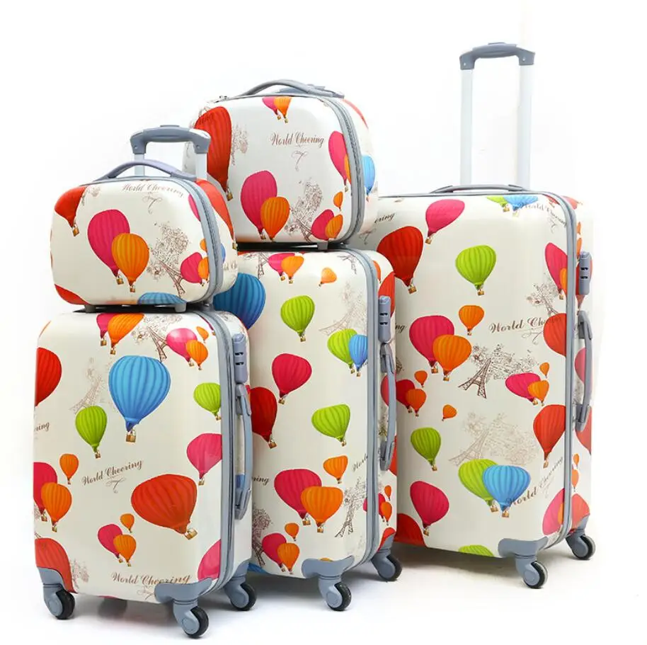 

Travel suitcase trolley luggage bag set carry on Cabin Rolling luggage spinner wheels Women fashion trolley case