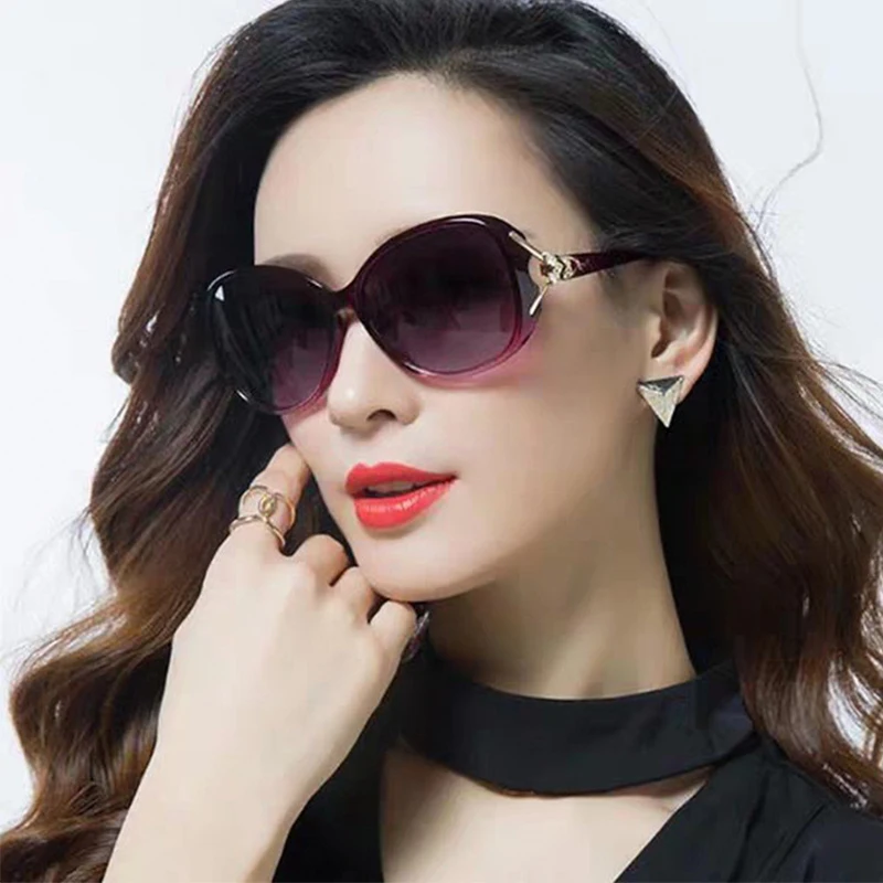 

2020 Wholesale Fashion Gem Retro Women UV400 Vintage Big Frame Shades Sunglasses