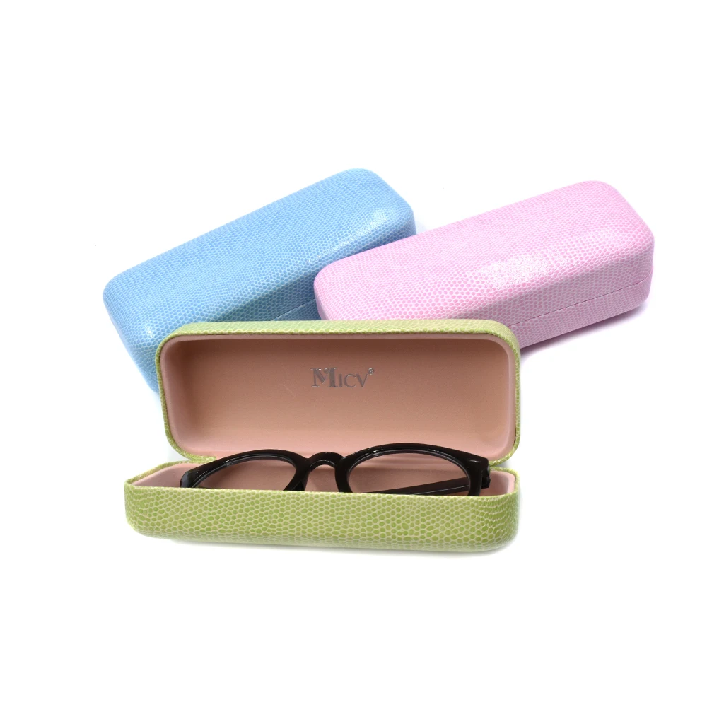 

OEM Wholesale Custom PU leather Metal Hard Optical Reading Eyewear eye Glasses Sunglasses Cases Box, Blue,red,black,etc.