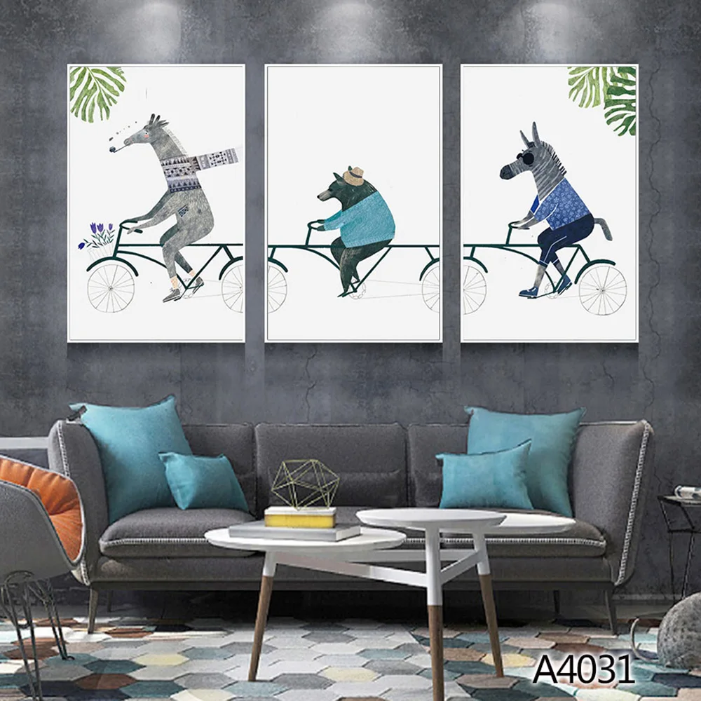 Funny Animal Wall Hanging Picture Contemporary Art Framed Canvas Print Painting Buy 40x60cm