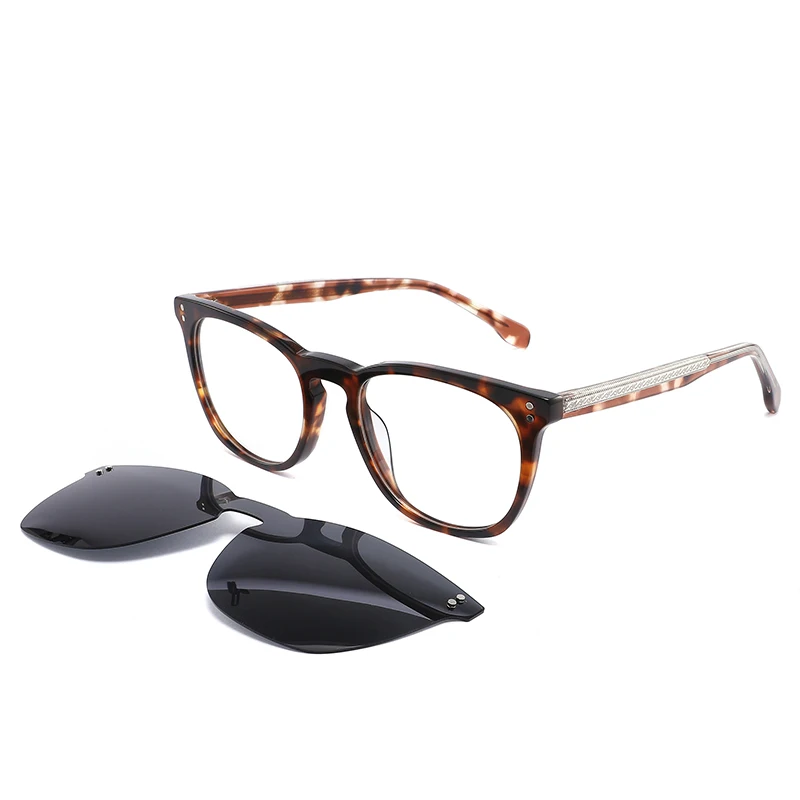 

2022 Polarized Sunglasses Men Women Magnetic Clip On Glasses acetate Optical Prescription Eyewear Frames Eyeglass