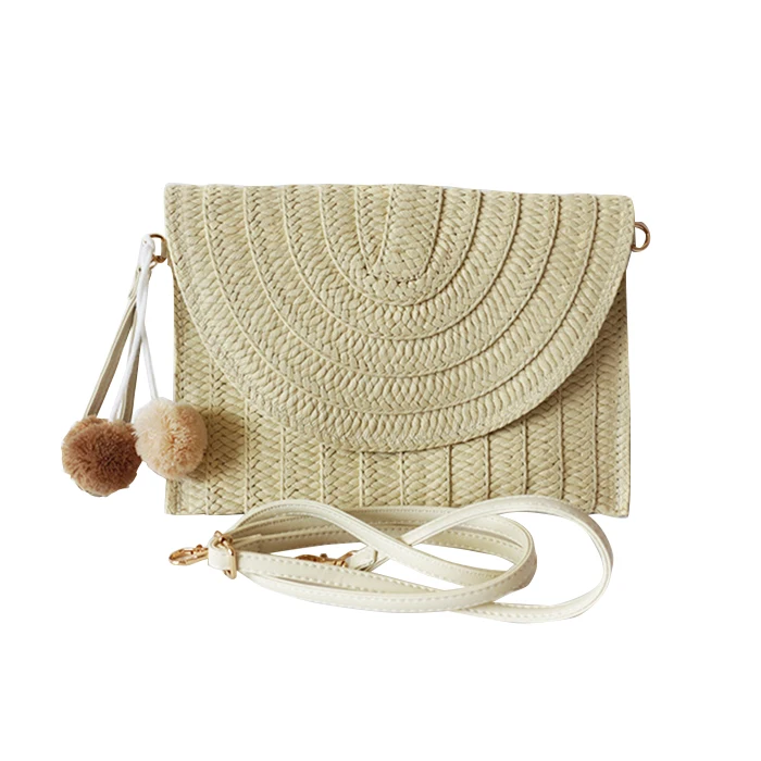 

Wholesale Women Handmade Woven Small Straw Clutch Bag Summer Beach Crossbody, Khaki,beige,coffee