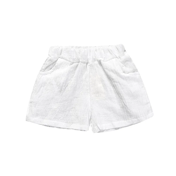 

4307 Summer Children Clothing Boys Girls Linen Shorts Toddler Solid Cotton Kids Clothes Shorts 1-6Y Baby Infant Bloomers
