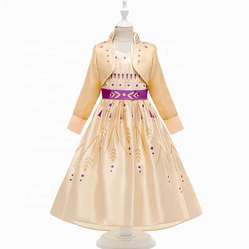 

New Style Elsa Anna 2 Costume Dress Princess Fashion Dress Cosplay Costume with factory Price