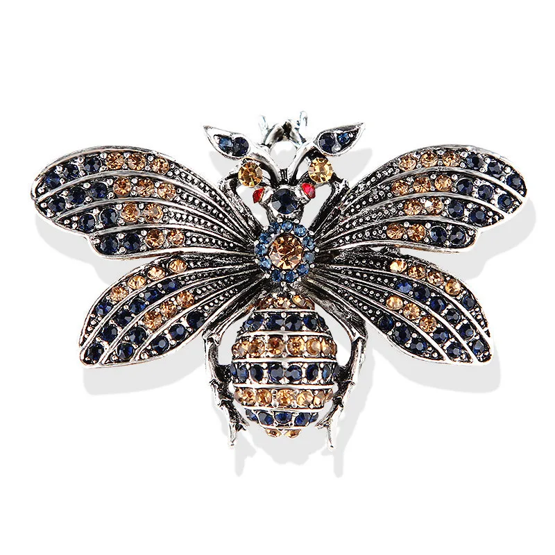 

Fashion Bee Atmosphere Retro Diamond Moth Butterfly Lady Brooch Accessories, Colors