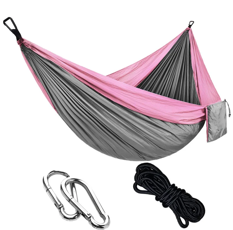 

210T nylon hammock double 2 person hanging camping hammock, Blue