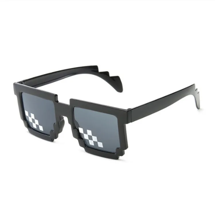 

Large and small mosaic ins spoof funny cartoon pixel disco dancing glasses