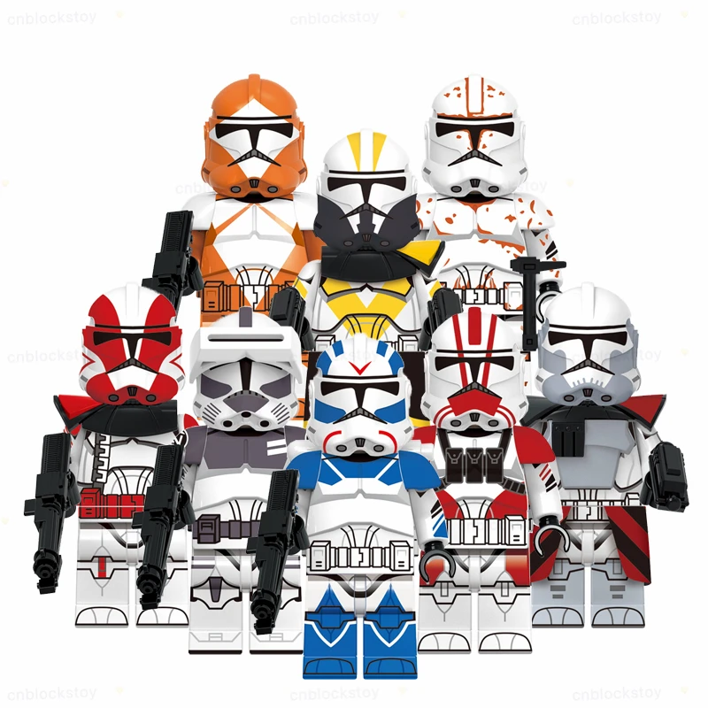 

X0351 SW Wars Series Clone Trooper Kamino Commander Captain Mini Brick Action Building Block Figure Children Collect Plastic Toy