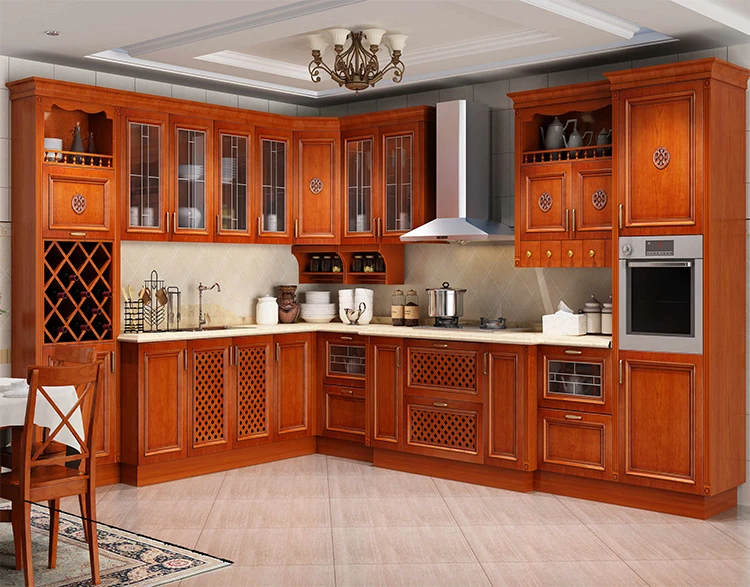 Hs-cg1357 Contemporary Kitchen Design Luxury Mahogany Wood Kitchen ...