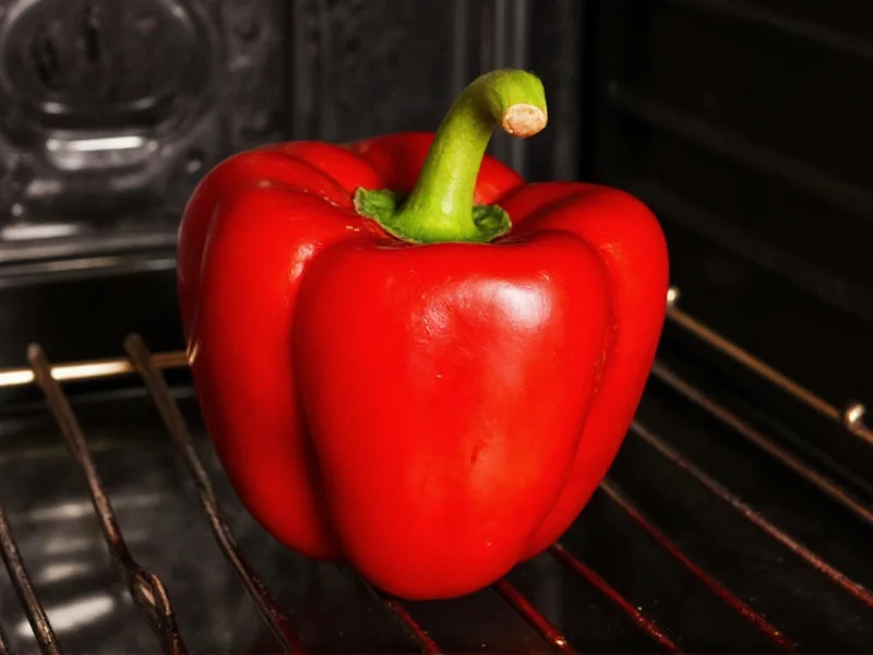 roast a red pepper in the oven