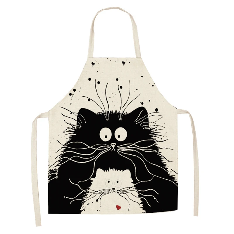 

Apron Dog Cat Printed Home Cleaning Cheap Cute Kitchen Apron Imitation-linen apron 55*68cm - 33 COLORS, White,black, or customized color