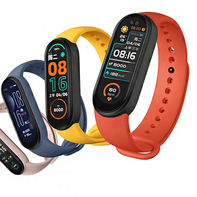 

Lianmi Double Color Pasek Replacement Wristband Sport Soft Silicone Belt Pulseira Bracelet For Xiaomi Mi Band 5 6, Multi colors/as the picture shows