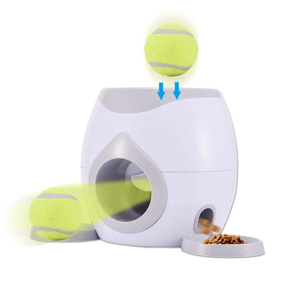 

Dog Pet Toys Tennis Launcher Automatic Throwing Machine Pet Ball Throw Section Emission With 2 Balls