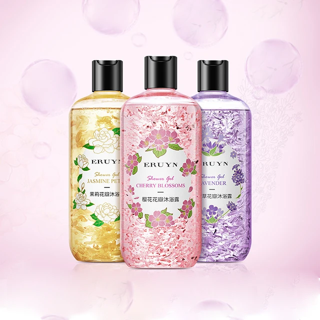 

aromatherapie douche Hydrating & Refres-hing shower gel luxury flower skin care lavender calming body wash for sleep