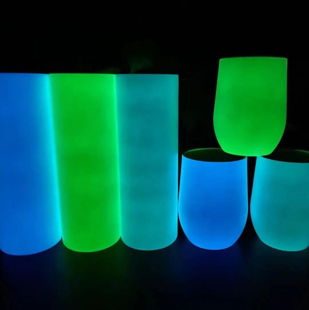 

20 oz Luminous Stainless Steel Double Walled Sublimation Tumbler Glow In The Dark With Lid And Straw, Customized colors acceptable