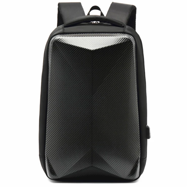 

Wholesale USB hard shell rainproof large capacity laptop bag backpack, Black