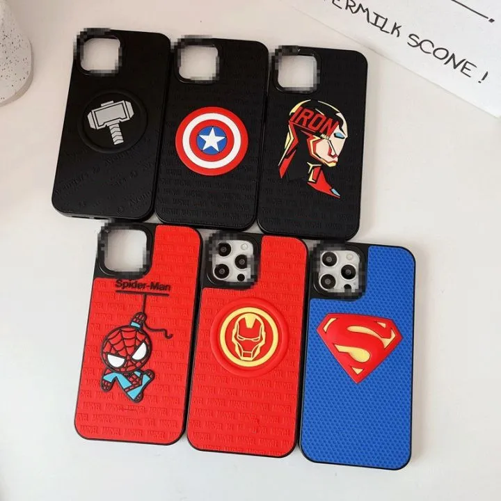 

Luxury Brand Silicone Design 3D Case Marvel Spidermen Mobile Phone Cover For iPhone 14 plus 13 mini 12 11 Pro max XS XR XSmax