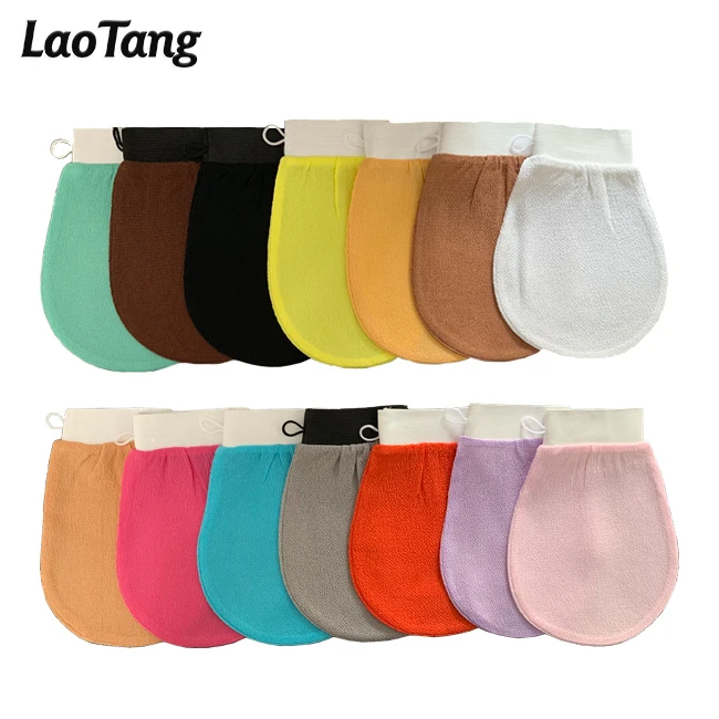 

14 Colors In Stocked RTS Moroccan Hammam Eco-Friendly Korean Exfoliating Mitt Gloves