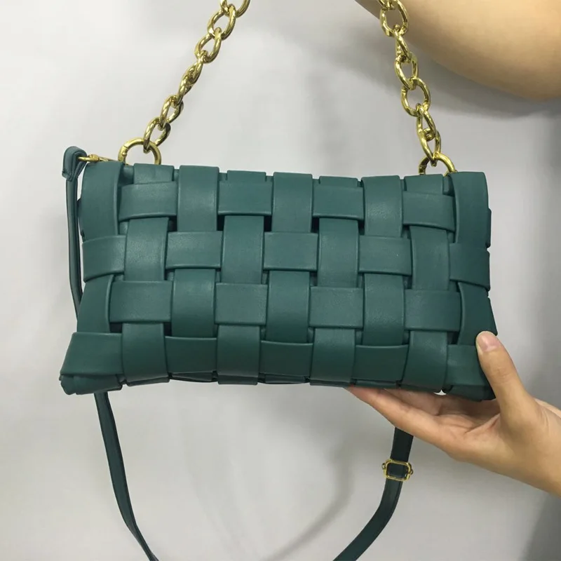 

Wholesale 2020 Multi-functional Woven PU Leather Messenger Bag Crossbody bag For Women
