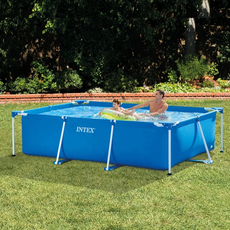 

INTEX 28270 28272 Easy Set Above Ground Frame Rectangular Swimming Pool, Blue