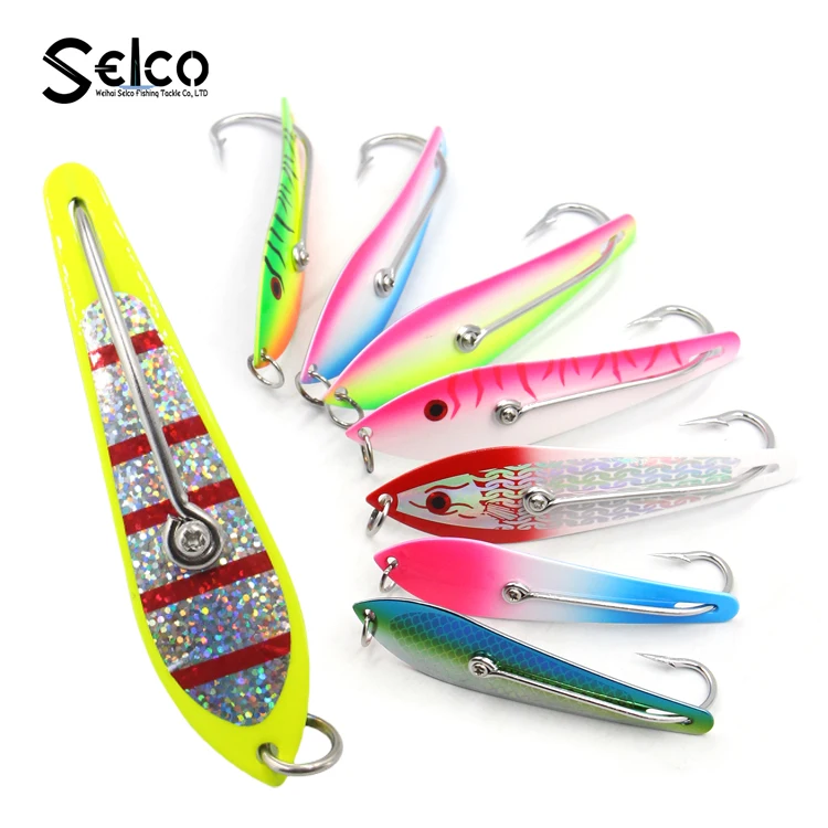 

Fishing Spoon Lure 3*7.5cm 15g Swimbait Freshwater Saltwater Boat Trolling Spoon with Single Stainless Steel Hook Spoon Lure, More than 200 different colors
