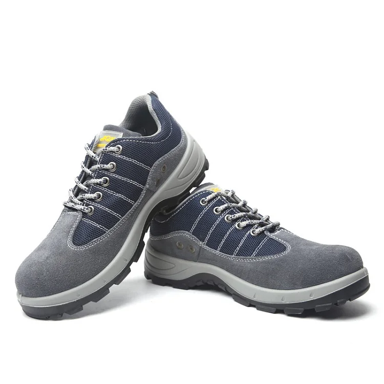 

Mens Woodland And Industrial Breathable Saftey Shoes Steel Toe Cap Work Boots, Gray