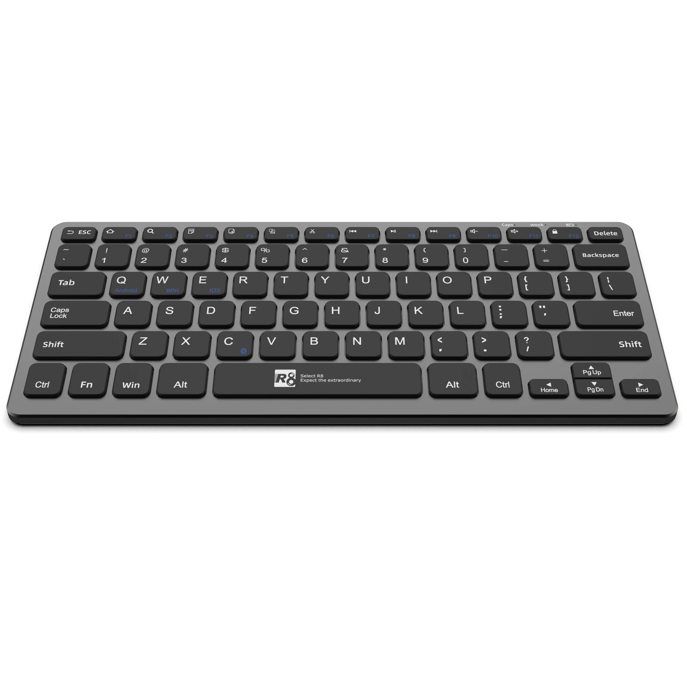 

Mini Ergonomic 2.4Ghz & Bt Wireless Superkey Laotop Custom Computer Keyboard Kit Teclado Gamer, Black