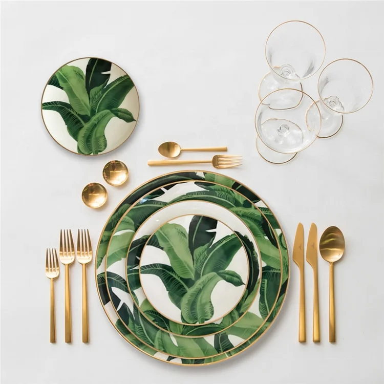 

vintage colorful dinner set ceramic plate